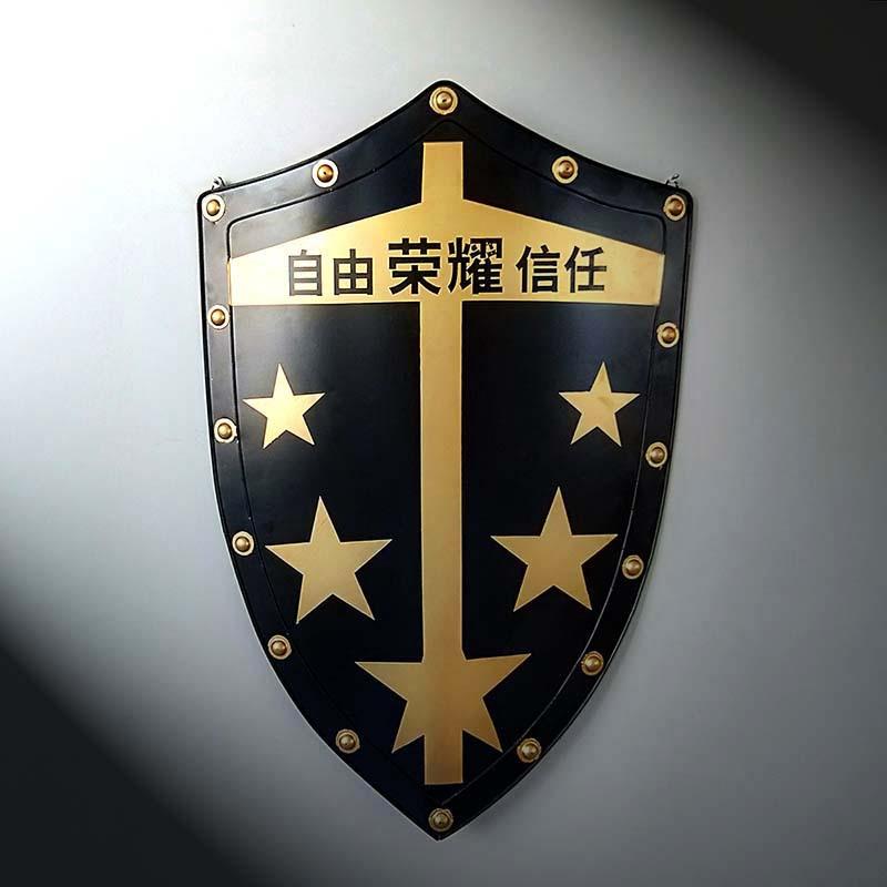古罗马壁饰盾牌金属工业风铁艺复古怀旧壁挂墙面装饰影视道具饰品
