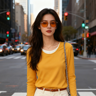 k-Free^Lancer德绒打底衫女2025新款今年流行爆款内搭半高领打底