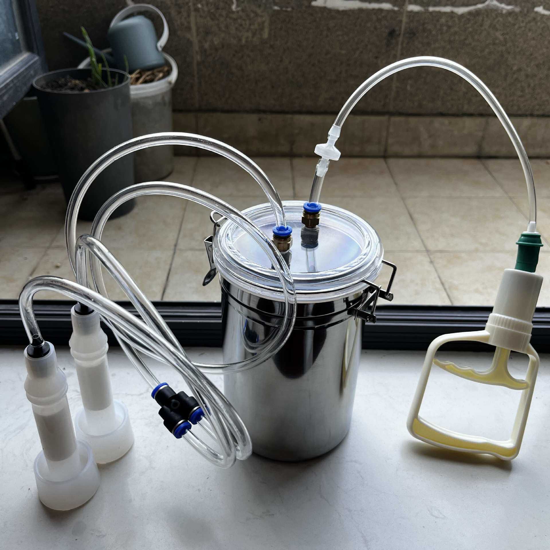 手动小型挤羊奶器吸羊奶机器家用羊用易操作不锈钢2L工具