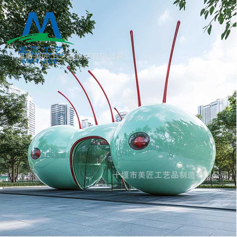 玻璃钢雕塑商场酒店大型美陈户外摆件卡通动物水果景观园区装饰品