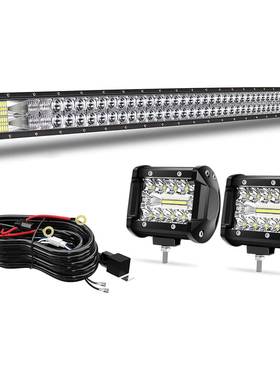 [套装]42inch+4inch 240w+60w带线组汽车改装车顶中网工作射灯