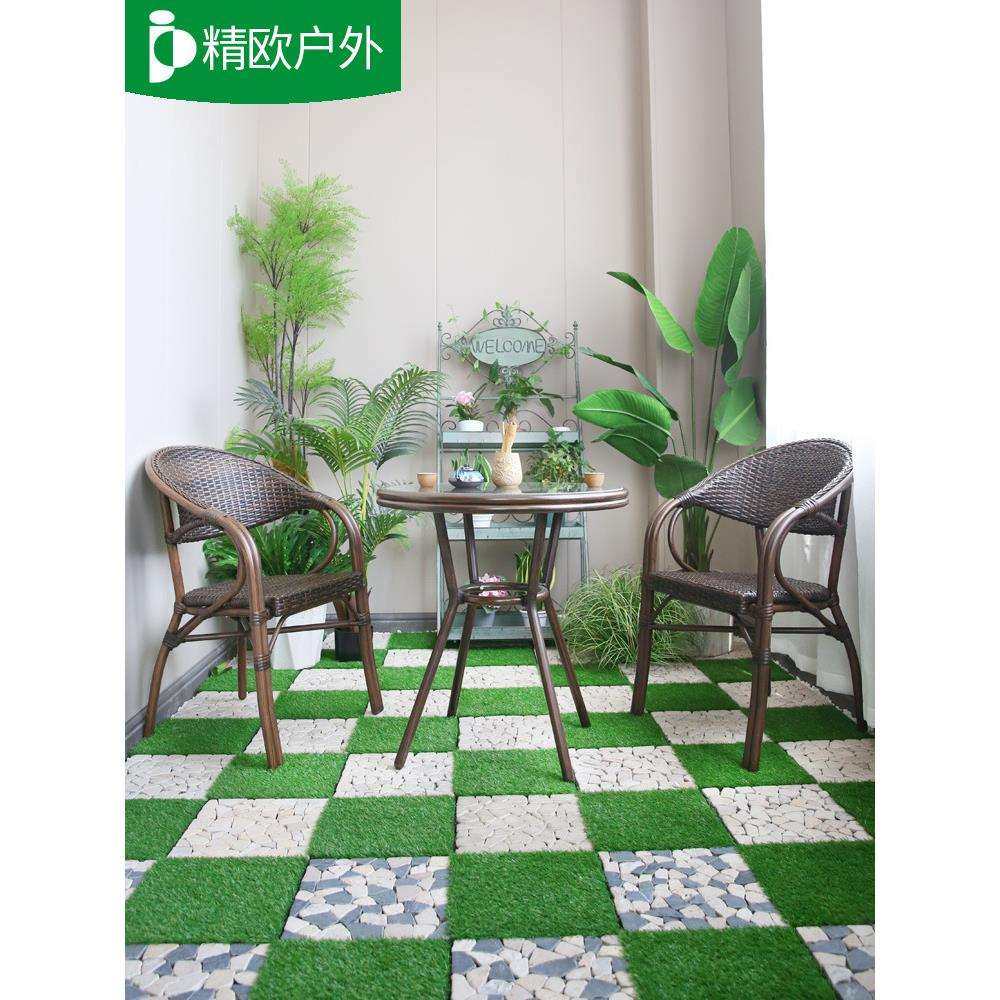 阳台桌椅三件套花园庭院休闲茶桌椅简约一桌两椅藤椅藤编桌椅组合,商业/办公家具,商用藤编家具,淘宝优惠券,粉丝福利购,淘宝优惠卷