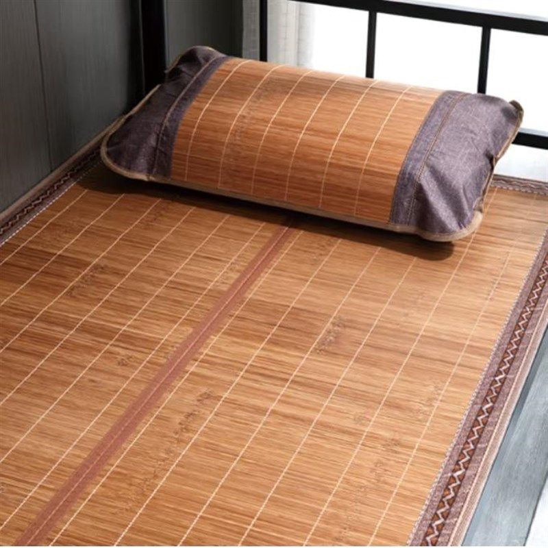 绿健竹席学生宿舍单人床加厚0.8夏季0.9m可折叠1.2米午休天然凉席