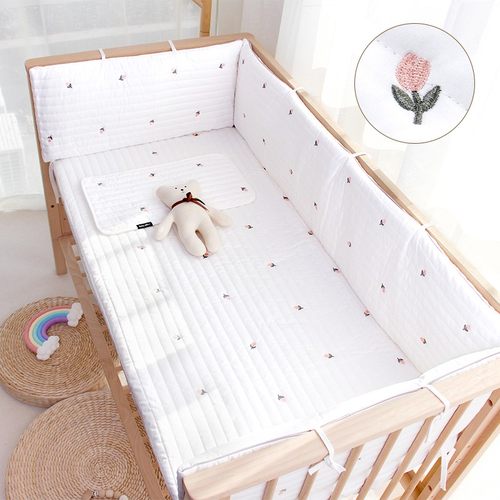 婴儿床床围栏挡布软包防撞摔宝宝儿童拼接床围护栏纯棉绗缝加高厚