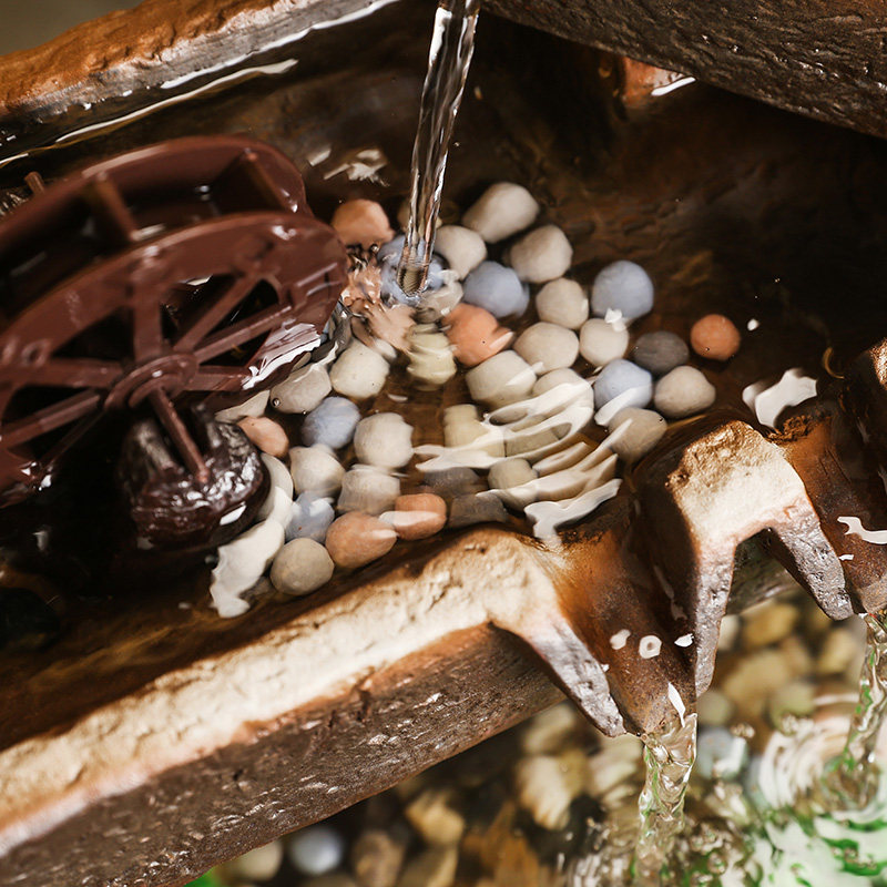 创意招财流水摆件室内客厅办公室装饰桌面循环水鱼缸开业乔迁礼品,家居饰品,流水摆件,淘宝优惠券,粉丝福利购,淘宝优惠卷