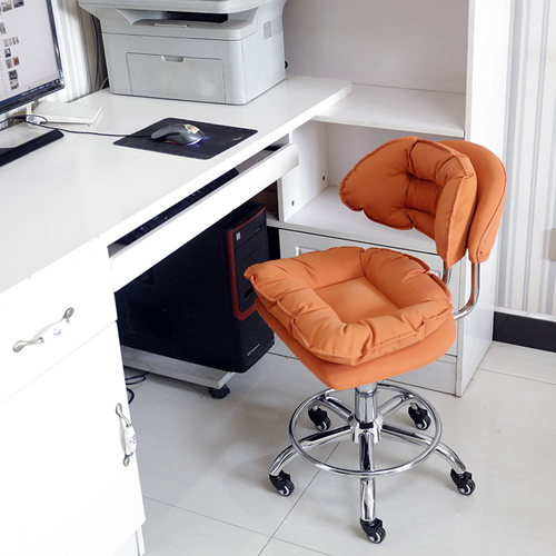 美甲前台椅升降旋转收银滑轮儿童学习防爆办公电脑舒适前台加高椅