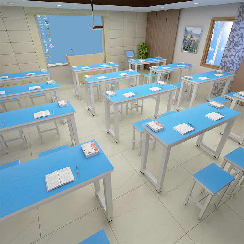 中小学生课桌椅 培训桌辅导班厂家直销 长条桌双人课桌培训班学校