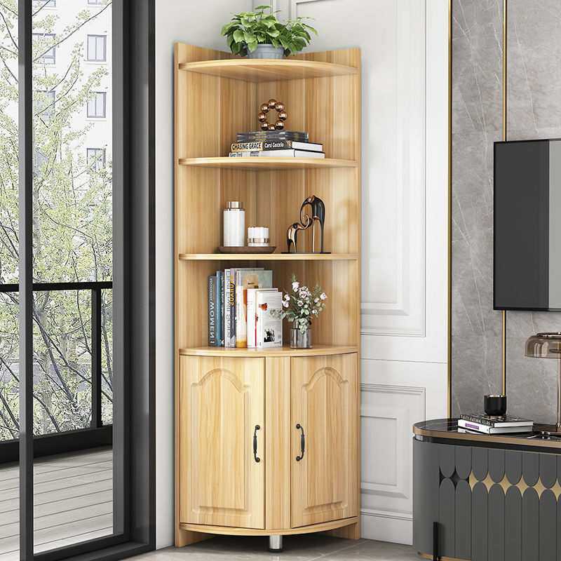 角柜墙角三角形的柜子多功能半圆转角酒柜拐角置物架墙角书柜