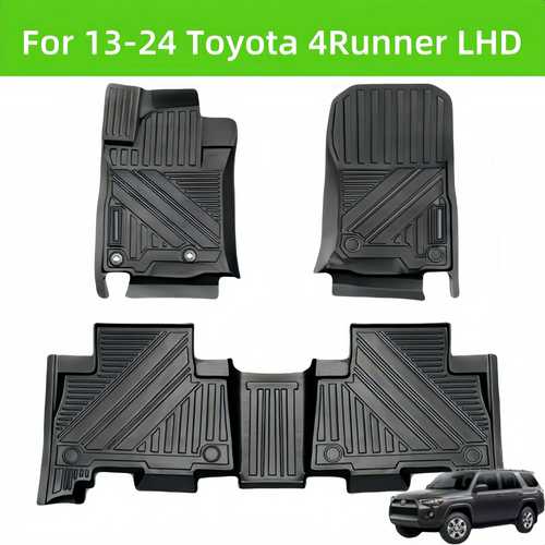 For13-24 4Runner LHD Carpet TPE Car Floor Mat/Rear Trunk Mat