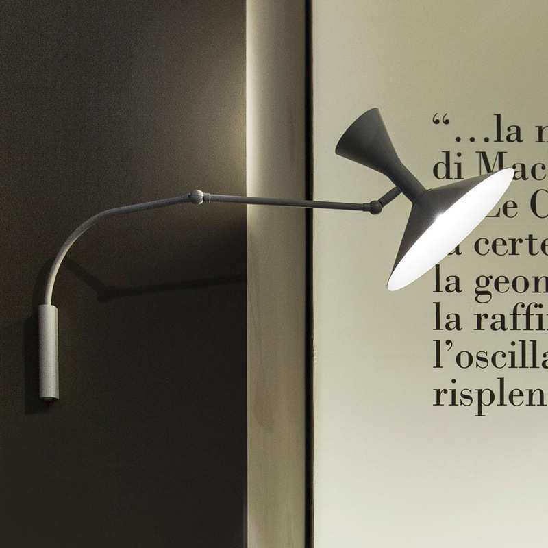 北欧复古创意现代客厅简约壁灯卧室书房设计师长杆个性摇臂灯具