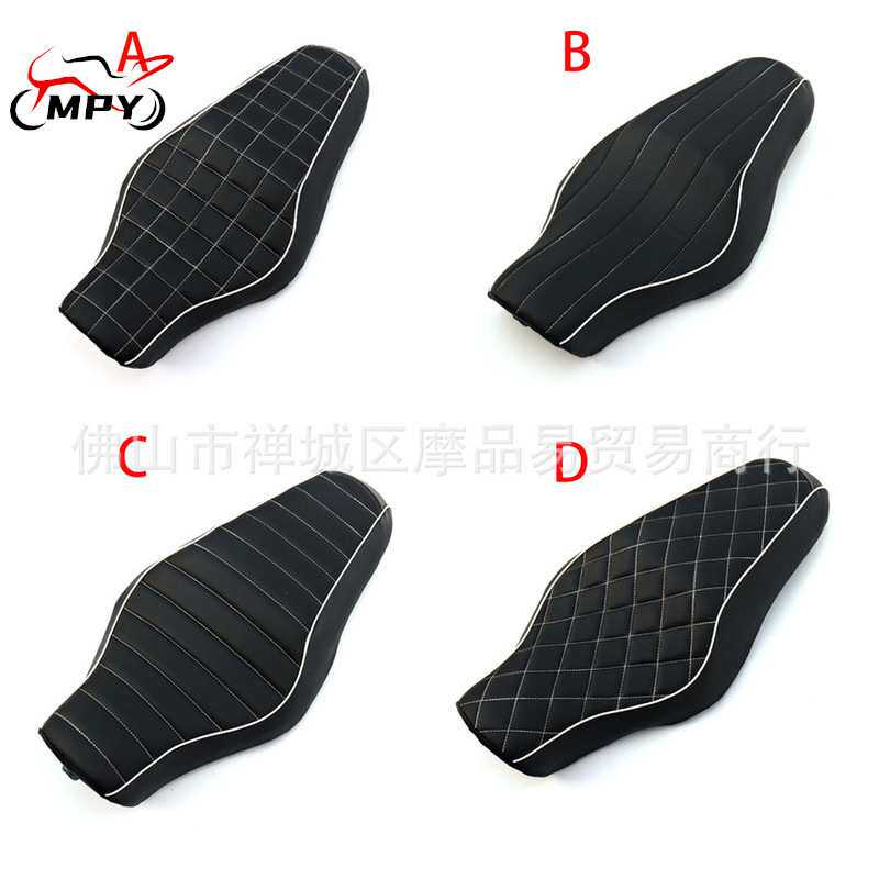 哈雷XL883X48改装坐垫 XL1200连体坐垫包 摩托配件双人坐垫改装