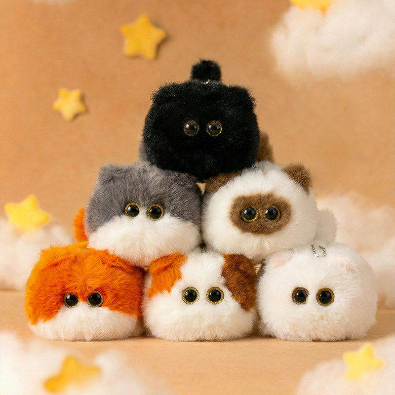 FableFuzz萌可猫趴姿毛绒玩具图片
