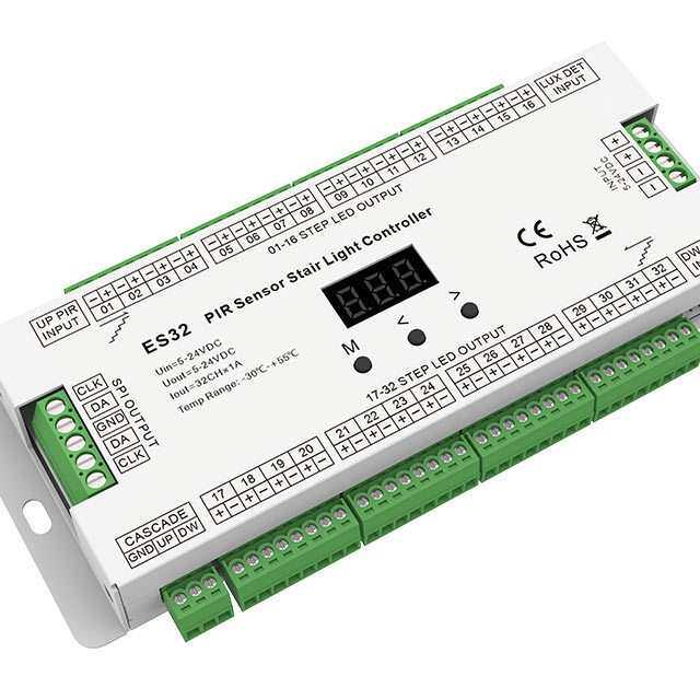 ES32 LED灯带控制器 5-24V人体感应开关楼梯灯控制器