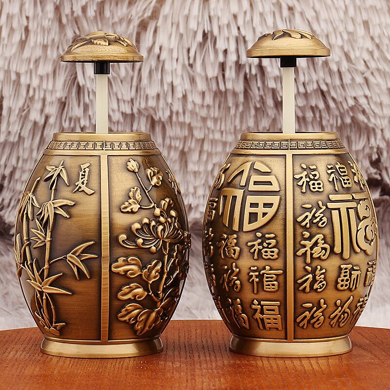 牙签罐梅兰竹菊工艺品摆件办公室客厅纯龙凤牙签罐纪念品