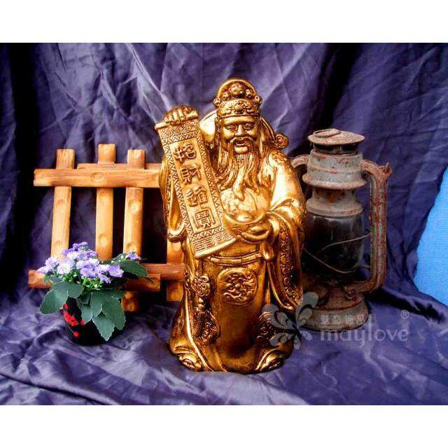 祭神拜神用具 金箔仿古爷 爷 工艺品贴金箔 工艺陶瓷礼品