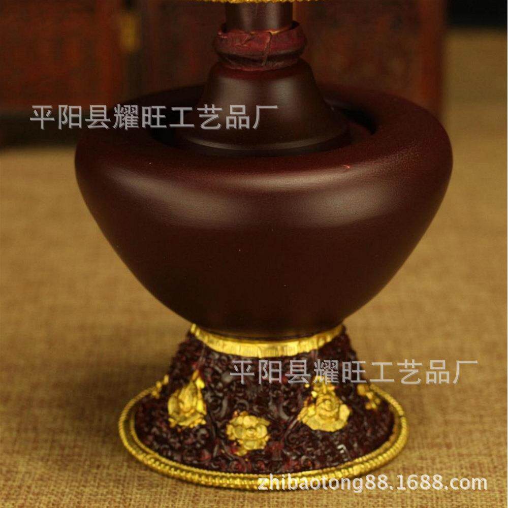 纯铜鎏金贲巴壶奔巴壶 净水壶文巴壶铜 灌顶法事盛水洒净大号