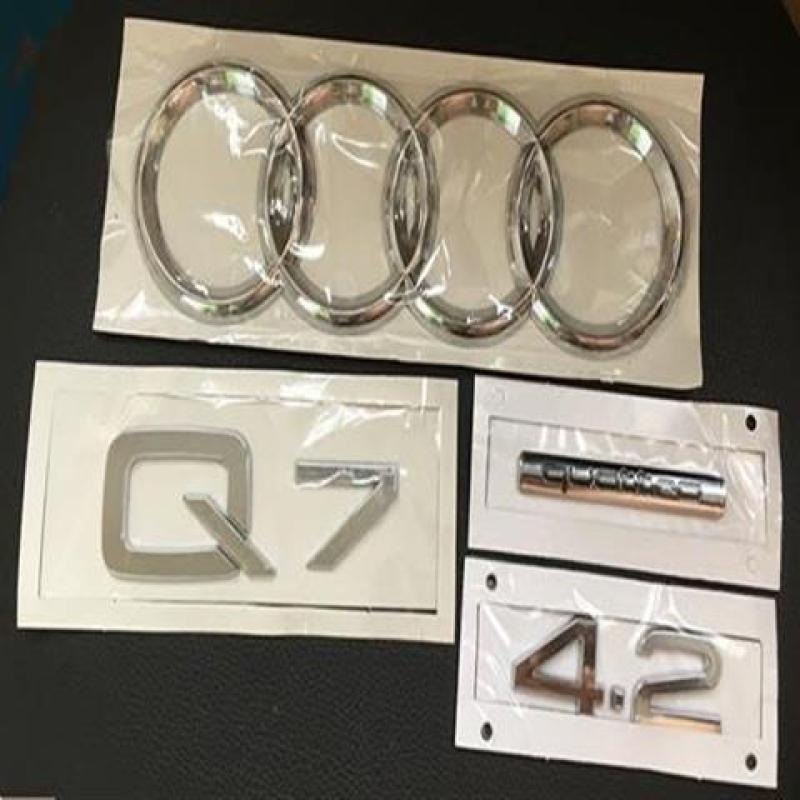 适用于一汽奥迪Q7车尾标贴3.0T排量标3.6车标4.2标志数字后尾标