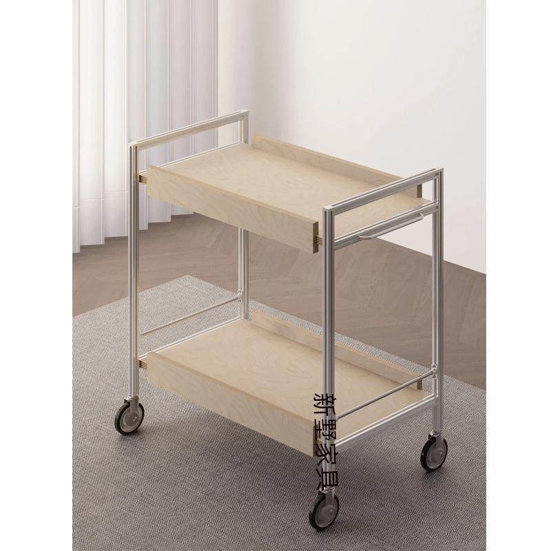 中古风铝型材小推车可移动双层海洋板置物架客厅沙发边几收纳层架,电子元器件市场,其它元器件,淘宝优惠券,粉丝福利购,淘宝优惠卷