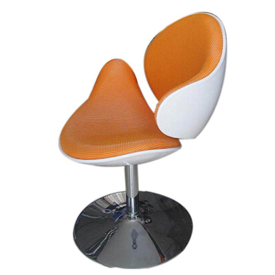 欧式趣味前台凳酒吧椅网布面玻璃钢创意时尚简约餐桌椅接待旋转椅