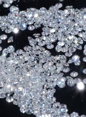 厂家供应 实验室培育钻石HPHT钻石厘石VVS小碎钻0.8MM-2MM裸石