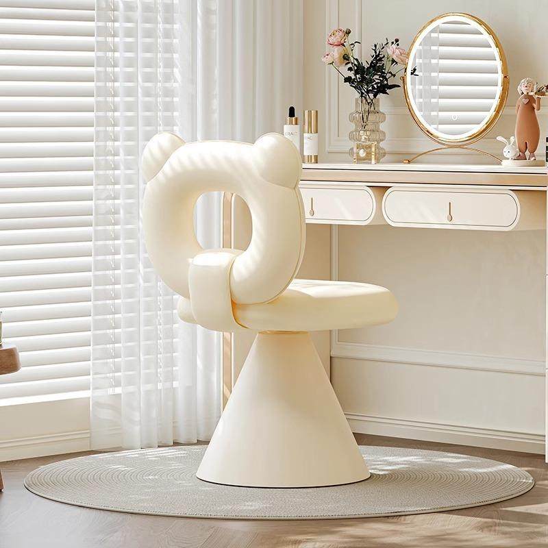 奶油风化妆凳女生卧室梳妆台椅子轻奢简约梳妆凳旋转化妆椅美甲椅,住宅家具,梳妆凳,淘宝优惠券,粉丝福利购,淘宝优惠卷