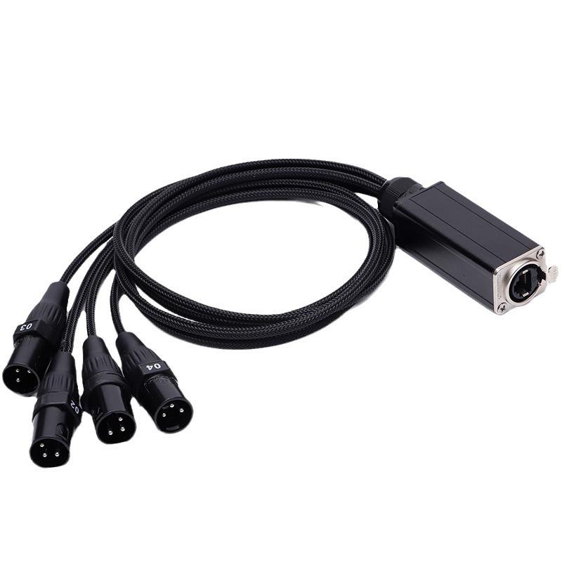 卡农头转网线连接线3P转RJ45 8P8C插头XLR卡侬头音频线信号转接线