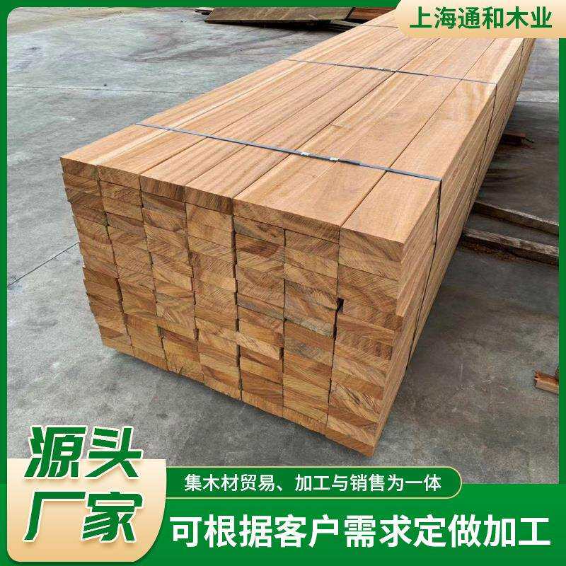 供应南美菠萝格原木户外菠萝格防腐木古建筑木料木方材料