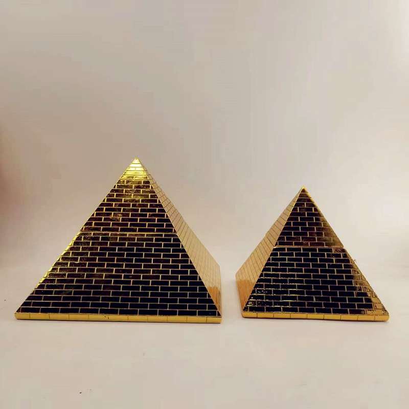 跨境电镀埃及金字塔家居树脂装饰工艺品风水摆件能量塔发生收集器