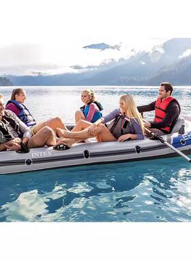 INTEX68325 漂流者五人船组 漂流船皮划艇充气艇