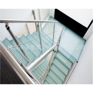 玻璃楼梯扶手栏杆不锈钢护栏立柱围栏别墅装修工程简约风