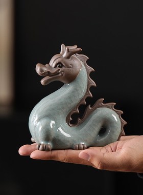 陶瓷十二生肖摆件整套动物龙马鼠牛虎兔蛇羊猴鸡狗猪属相生日礼物