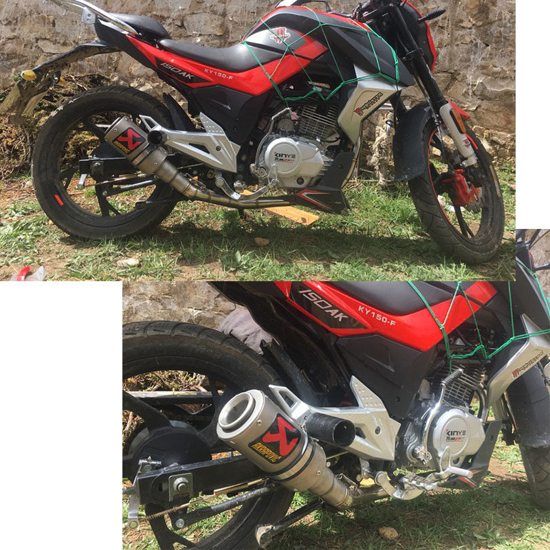 摩托车改装排排气管大排量跑车音烟囱碳纤天蝎激光标排气管通用