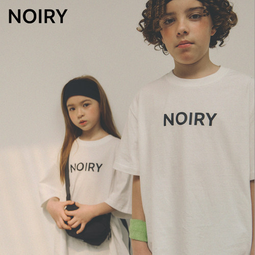 Noiry韩系白色宽松短袖童T恤