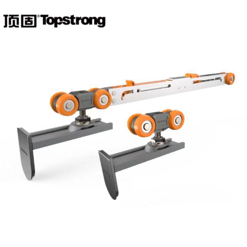 顶固吊轮移门推拉门静音液压双边缓冲吊轮厨房门轨道承重100KG