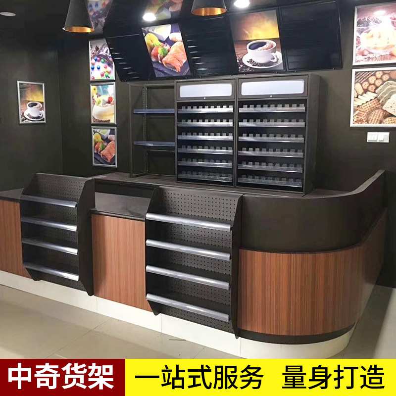 收银台厂家超市收银台便利店钢木结构收银台烟酒柜台量大从优