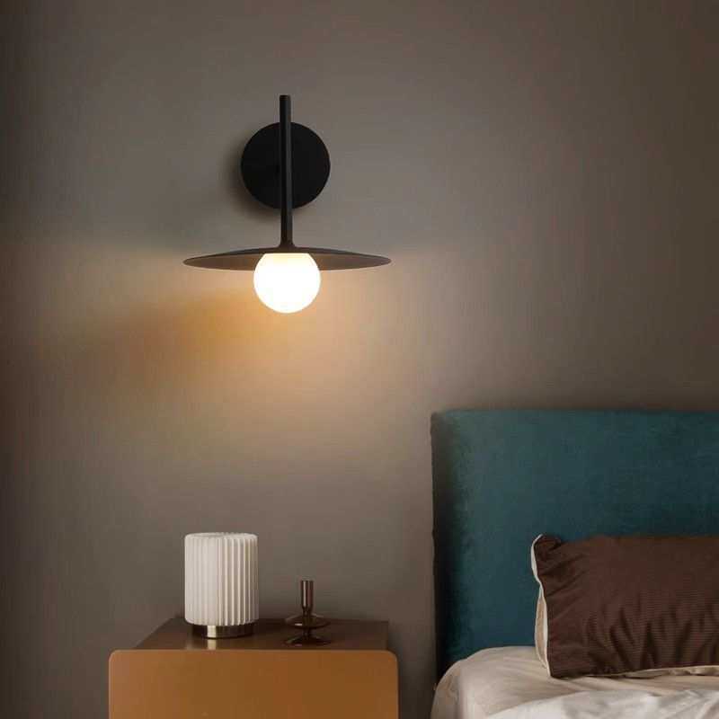 北欧卧室床头极简墙壁灯设计师工业风创意客厅背景过道走廊楼梯灯
