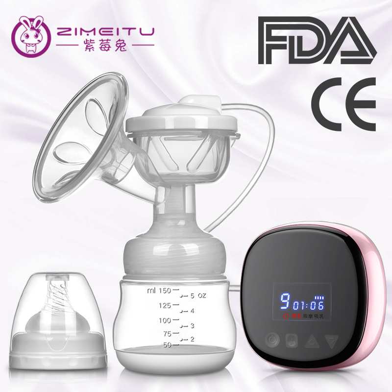 紫莓兔充电式电动吸奶器 吸乳器静音挤奶集奶器母婴用品非手动FDA