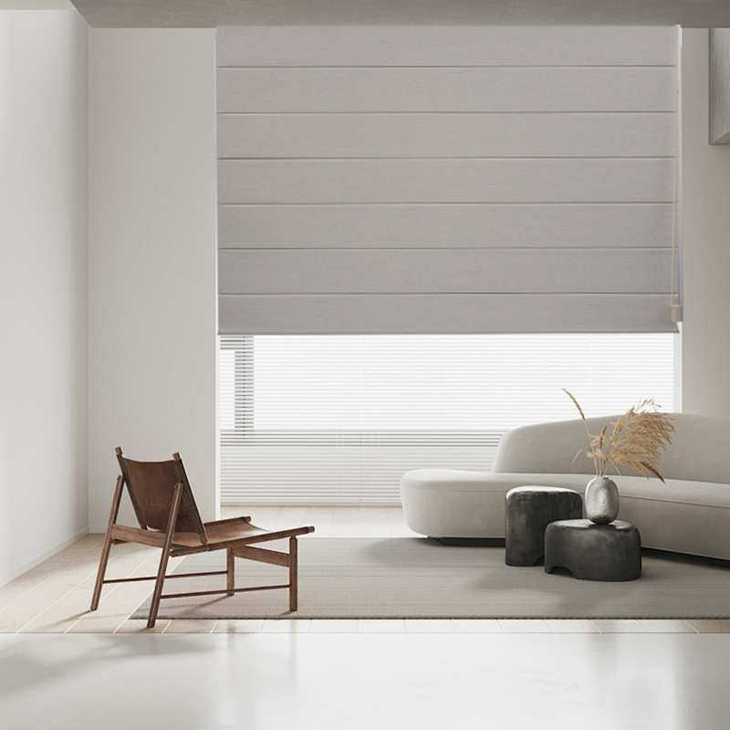 绍兴柯桥厂家直销全遮光罗马帘升降卷帘工程民宿窗帘 定制书房