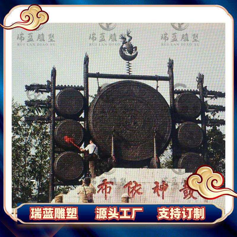 锻铜大鼓雕塑铸铜大鼓雕塑浮雕厂家直销 锻铜壁浮雕铜鼓雕塑