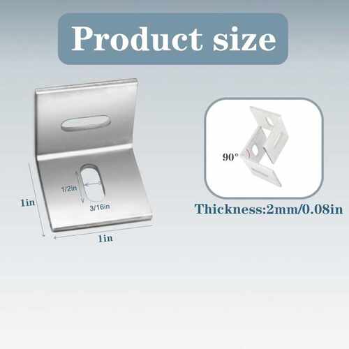 桌面紧固件Z形夹可调节木质角撑L形支架木桌上用作台面不锈钢