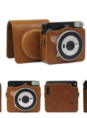 乐尔拍SQ6棕色黑色户外防摔相机包单肩摄影器材PU贴身皮套