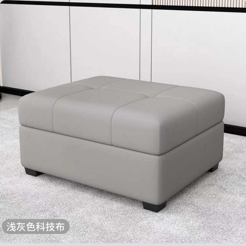 家用收纳储物凳沙发凳子现代轻奢储物换鞋凳可坐客厅脚踏科技布