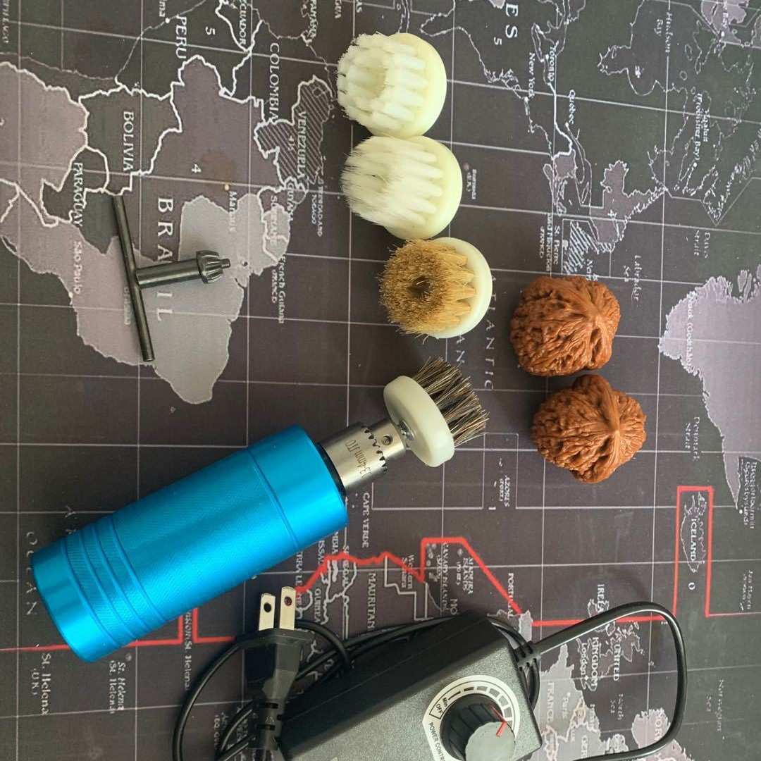 电动文玩刷金刚菩提核桃抛光包浆盘串珠机全自动刷子盘玩神器机器