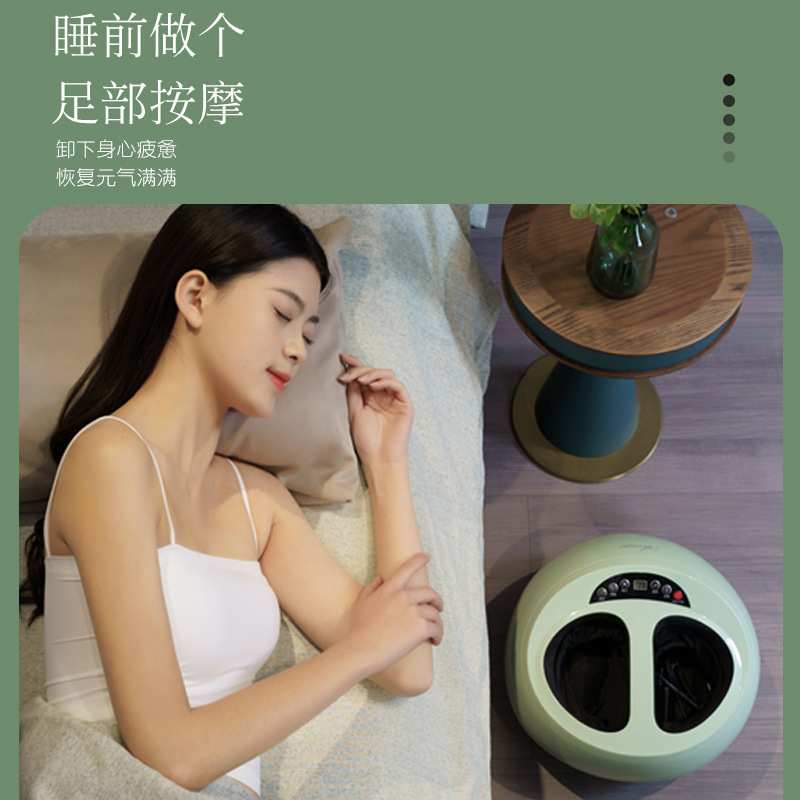 足疗机全自动揉捏家用脚底按摩器足底电动滚轮揉捏足疗仪加热美足
