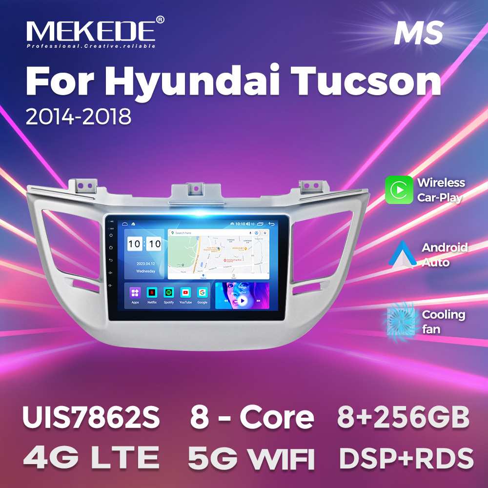 适用于Hyundai Tucson 2014-2018现代途胜车载安卓导航仪 carplay