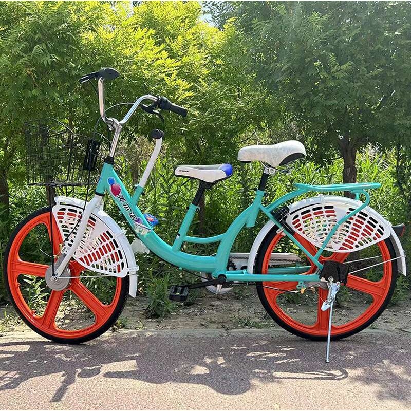 美尔诺亲子自行车母子骑行宝宝座24寸宝妈女士带娃双人接送孩子车