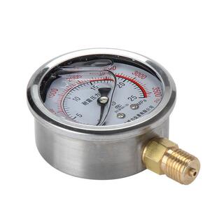 YN60耐震压力表不锈钢液油压气压不锈钢防震0.6/1.6/25/40/60mpa