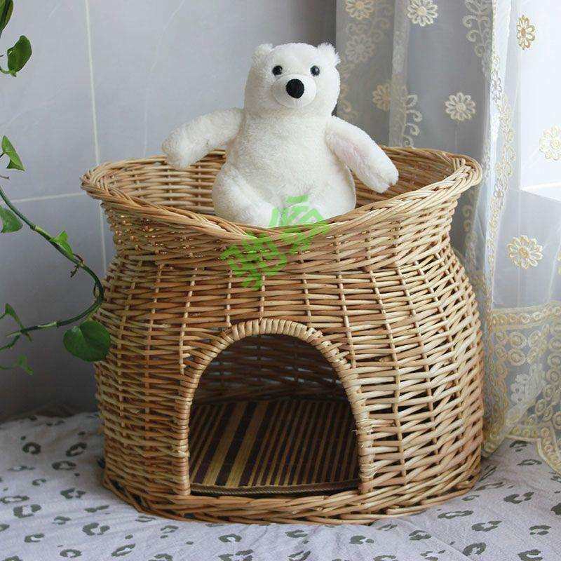 yut藤编双层猫别墅上下两层宠物窝手工柳编猫房子四季通用可拆洗,玩具/童车/益智/积木/模型,毛绒/玩偶/公仔/布艺类玩具,淘宝优惠券,粉丝福利购,淘宝优惠卷