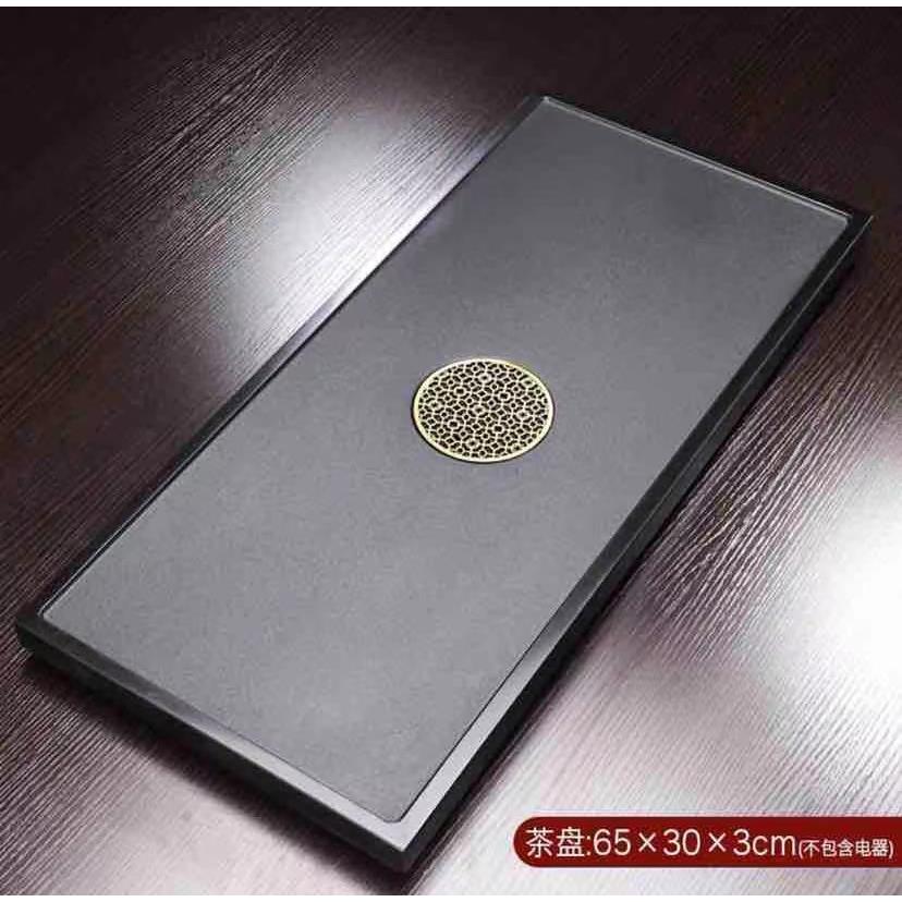 乌金石茶盘茶具套装电磁炉家用整块茶台石材简约功夫现代陶瓷茶海