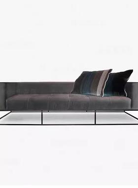 港式轻奢高级灰色金属脚 双三人位别墅样板间酒店公寓民宿ins网红